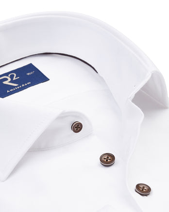 Strijkvrij katoenen overhemd 004 - White