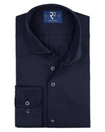 Strijkvrij katoenen overhemd 010 - Navy