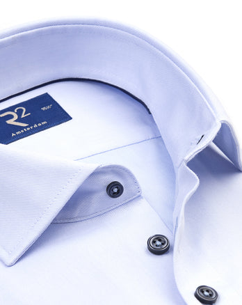 Strijkvrij stretch overhemd 018 - Light blue