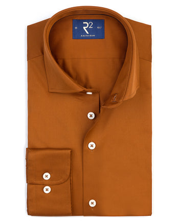 Strijkvrij katoenen overhemd 041 - Brown