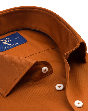 Strijkvrij katoenen overhemd 041 - Brown