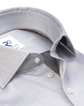 Non-iron cotton shirt fine twill 028 - Grey