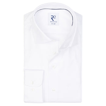 Non-iron cotton shirt heavy twill 004 - White