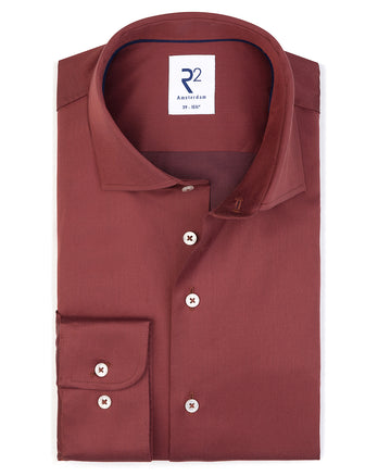 Non-iron cotton shirt fine twill 085 - Red