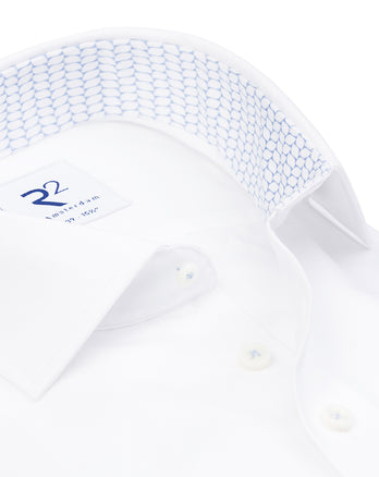 Non-iron cotton shirt fine twill 004 - White