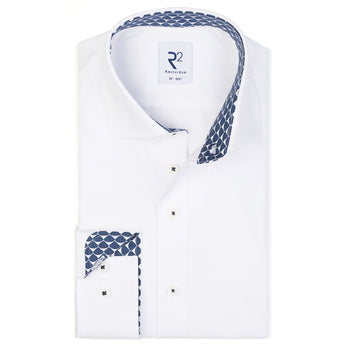 Kreukvrij katoenen overhemd fijne keper 004 - White