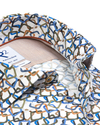 Extra lange mouwen. Overhemd met Multicolour grafische print Multicolour