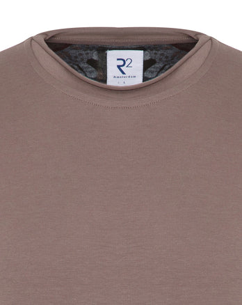 Beige t-shirt met lange mouwen Taupe