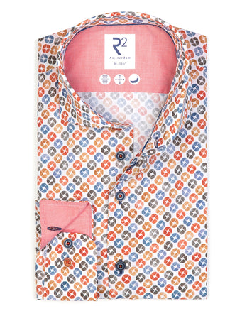 Baumwollhemd mit mehrfarbigem Druck 073 - Multicolour