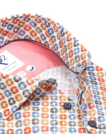 Baumwollhemd mit mehrfarbigem Druck 073 - Multicolour