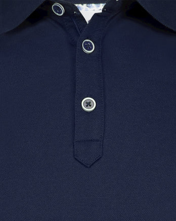 Marineblaues Poloshirt aus Baumwolle Navy