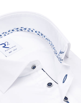 Manches extra longues. Chemise en coton biologique 2 PLY White