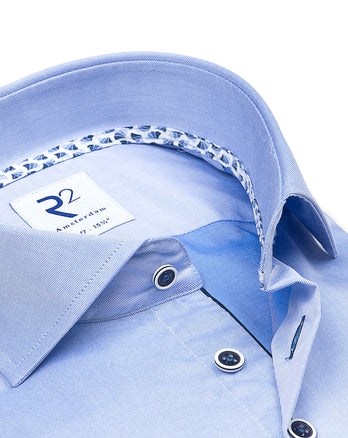 Manches extra longues. Chemise en coton biologique 2 PLY Light Blue