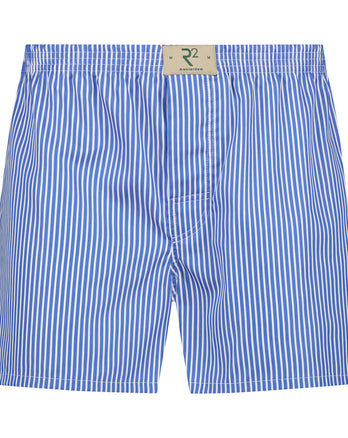 Wit blauw gestreepte katoenen boxershort Multicolour