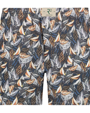 Boxershort aus Baumwolle mit mehrfarbigem Blätterdruck Multicolour