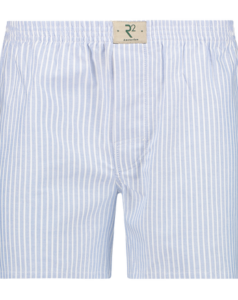 Lichtblauw wit gestreepte katoenen boxershort Multicolour