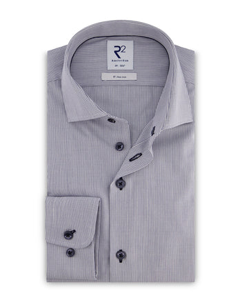 Marineblaues Hemd aus bügelfreier Baumwolle mit Vichy-Karo Navy