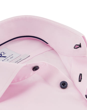 Rosa Hemd aus bügelfreier Baumwolle Light Pink