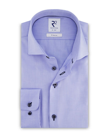 Lichtblauw strijkvrij overhemd van katoen Light Blue