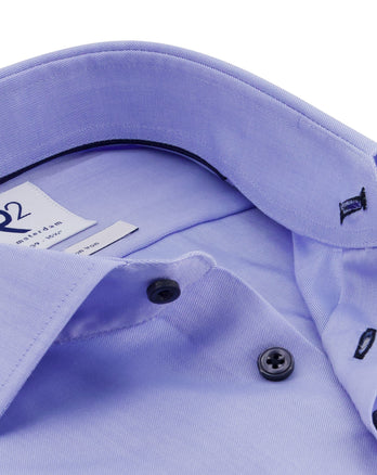 Lichtblauw strijkvrij overhemd van katoen Light Blue