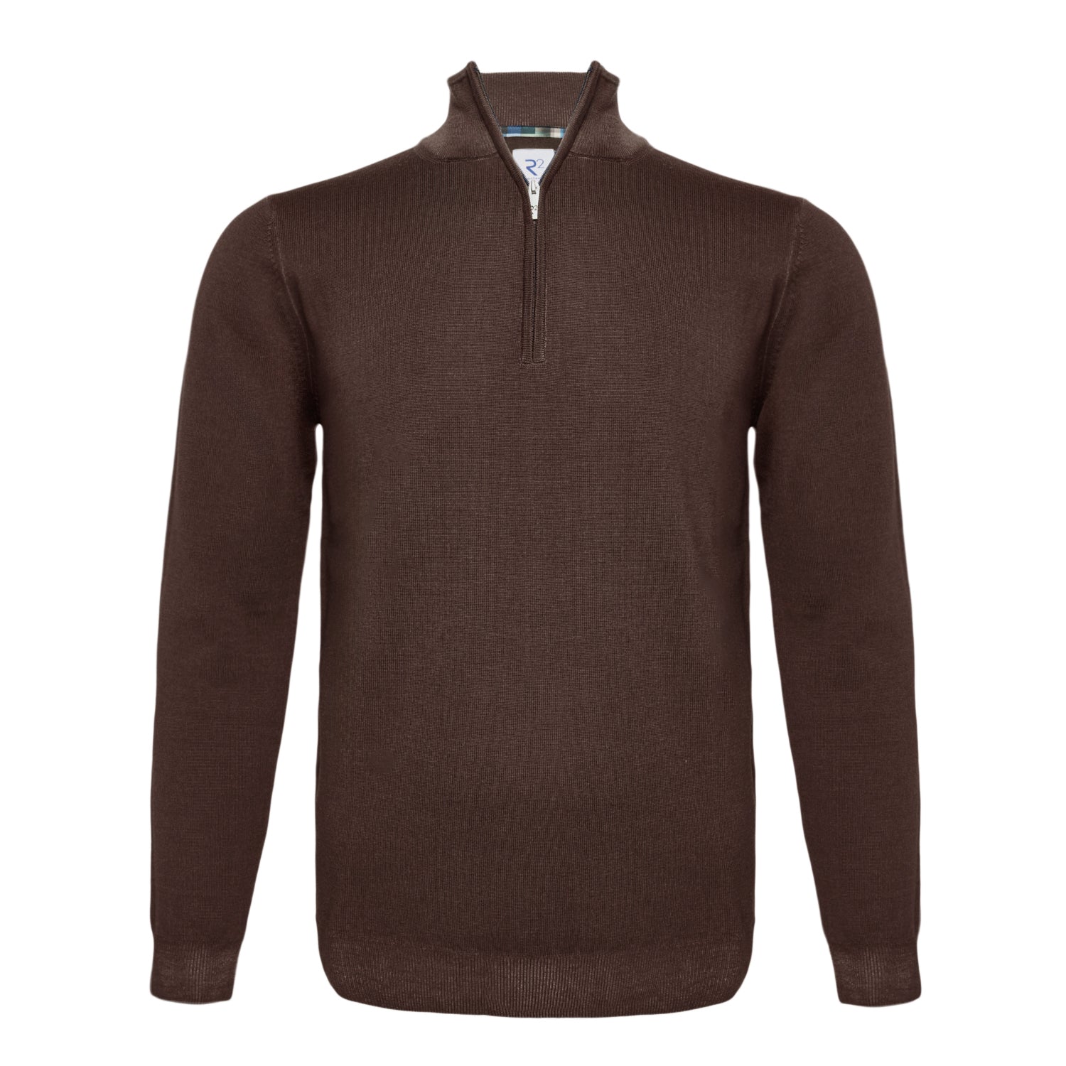 r2 amsterdam 100% merino wollen trui met rits In de uitverkoop